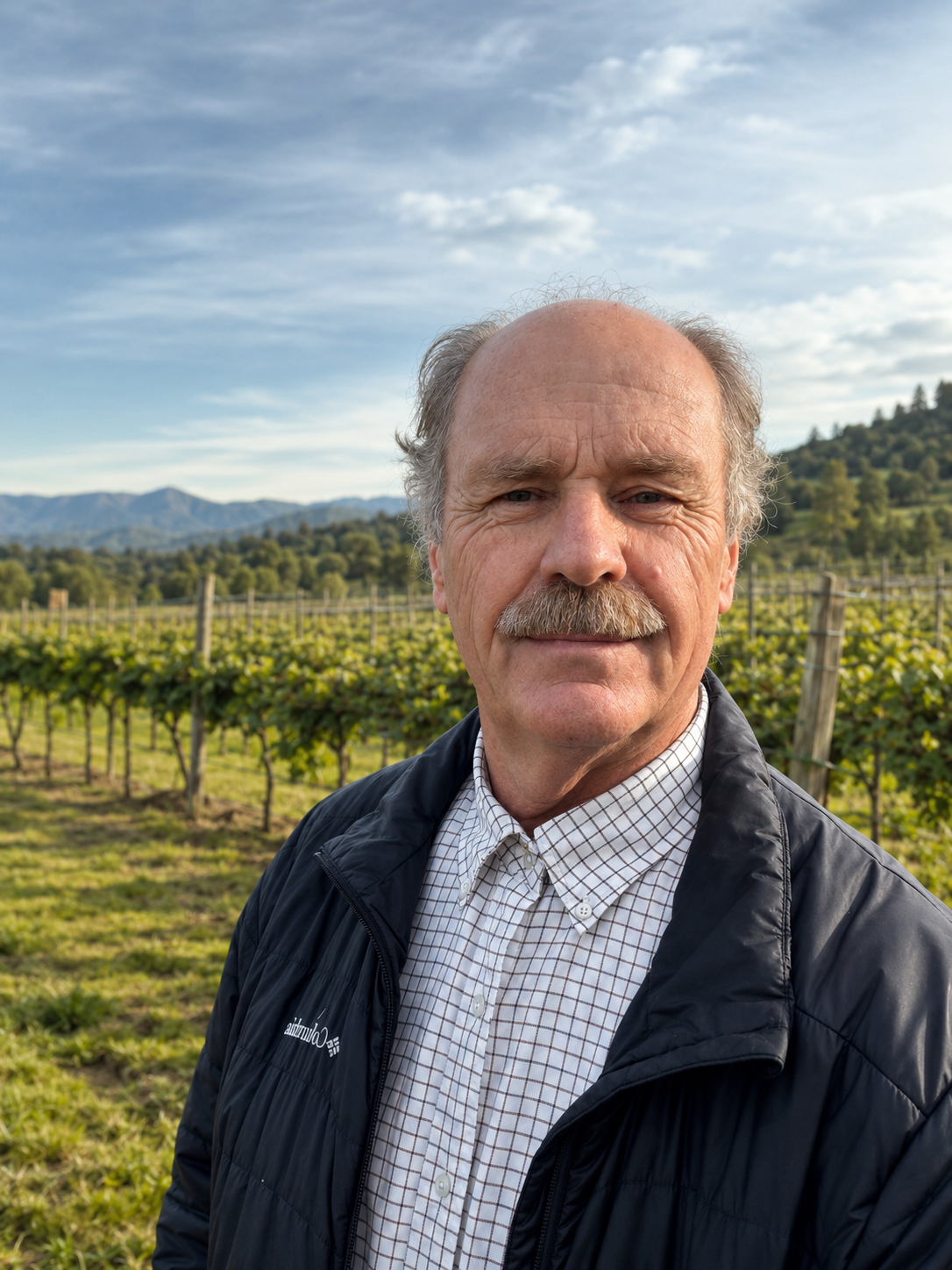 Fernando Medina, director de Agrícola Central, en un viñedo de la Región del Maule